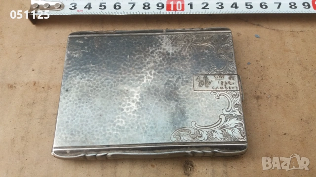 дебело посребрена табакера , снимка 3 - Антикварни и старинни предмети - 54068080