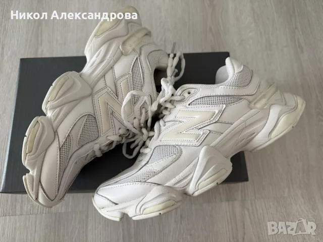 Сникърси New Balance 9060 Triple White бели
