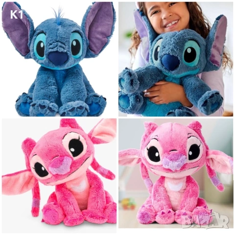 Плюшена Пухкава играчка Стич и Ейнджъл 35-55см, Stitch and Angel Плюшени играчки  Плюшен Син Стич 35