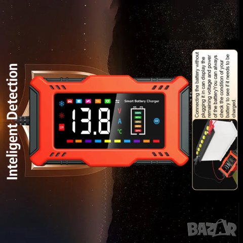 Смарт Импулсно Зарядно за Акумулатори 12v 6A, снимка 4 - Аксесоари и консумативи - 50241018