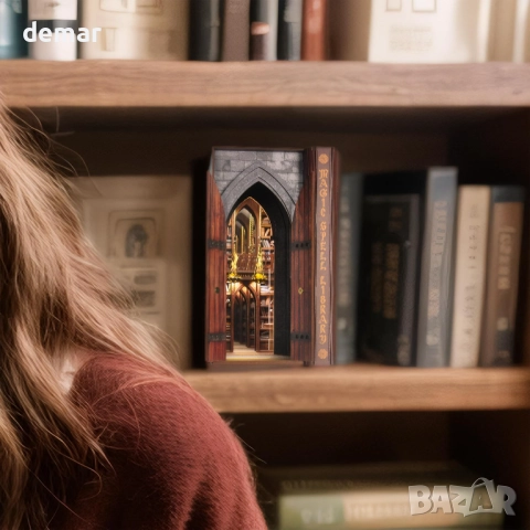 Комплект за книжен кът DolphinIsle, библиотека с магически заклинания и илюзия за пламък, снимка 7 - Декорация за дома - 51521987