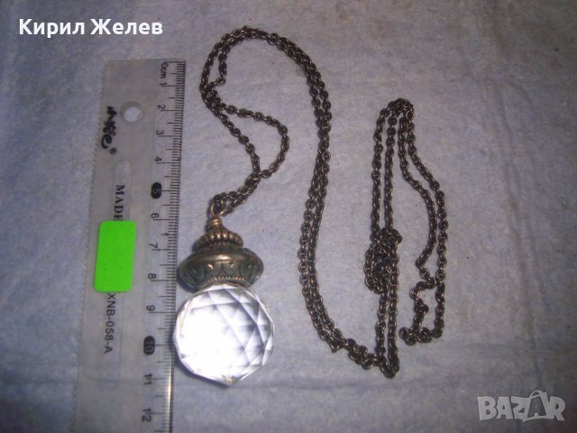 МНОГО ЕФЕКТНА ВИНТИДЖ АРТ ВИСУЛКА РЕТРО ВИНТИДЖ СТИЛ ФАСЕТИРАН КРИСТАЛЕН МЕДАЛЬОН 27901, снимка 3 - Колиета, медальони, синджири - 37096606