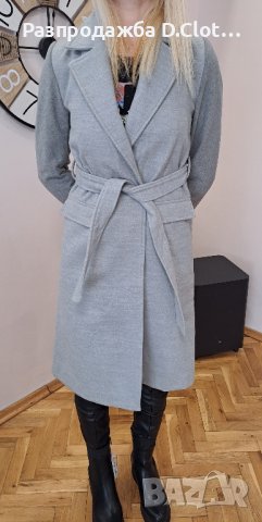 Палто вталено  естествена яка, снимка 16 - Палта, манта - 42099392