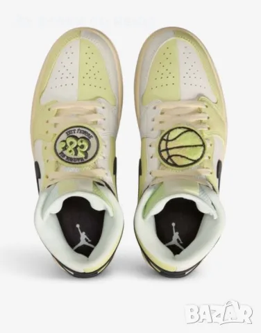 NIKE Air Jordan 1 Mid SE White/Yellow Дамски Маратонки👟Дамски Спортни Обувки Код P3009, снимка 5 - Маратонки - 56058759
