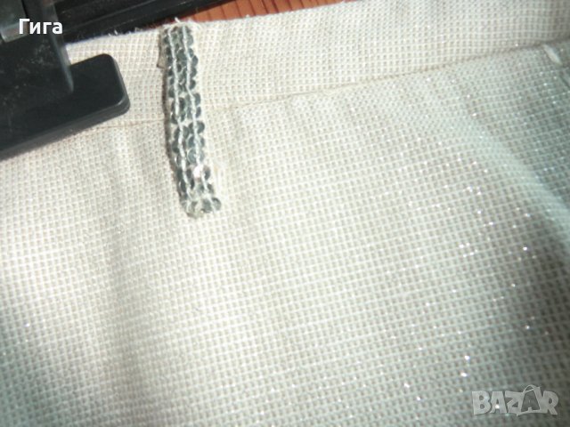 Светъл панталон с блестяща нишка 25%лен, снимка 4 - Панталони - 37036868