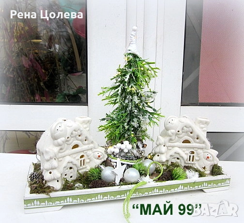 Коледни светещи,заскрежени къщички, снимка 3 - Коледни подаръци - 52489006