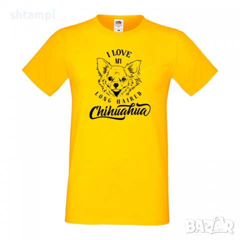 Мъжка тениска I Love My Long Haired Chihuahua Dog,Куче, животно,подарък,изненада, снимка 8 - Тениски - 36935325