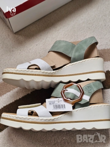 Нови Rieker сандали на платформа, 42 рр, снимка 4 - Сандали - 54078123