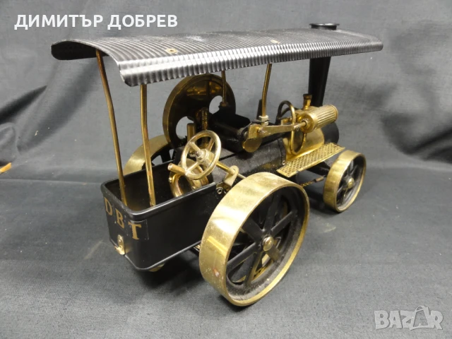 СТАРА РЕТРО МЕТАЛНА ИГРАЧКА ДЕЙСТВАЩА ПАРНА МАШИНА WILESCO TRAKTOR W.GERMANY, снимка 4 - Антикварни и старинни предмети - 51168146