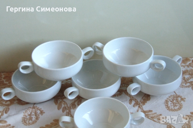 Порцеланови купи с дръжки, снимка 2 - Чинии - 52672679
