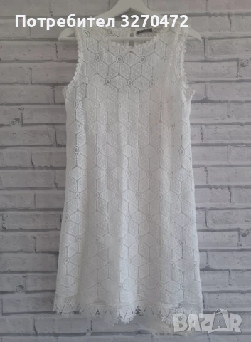 Massimo Dutti Бяла Рокля Размер S, снимка 1