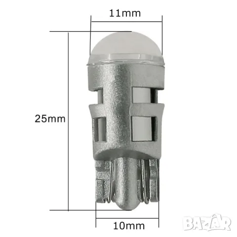 LED крушки T10 W2.1x9.5d 12V 2 броя, снимка 2 - Аксесоари и консумативи - 55864944