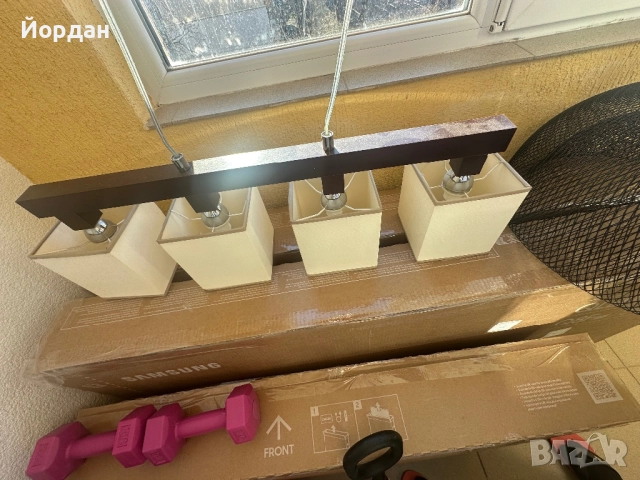 Продавам АРТ осветление за  дома-полилей,нощна и лампа за спалня, снимка 5 - Полилеи - 52968622