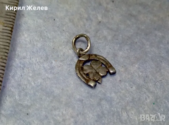 КЪСМЕТЛИЙСКИ СРЕБЪРЕН МЕДАЛЬОН СРЕБРО 925 ПОДКОВА с ЧЕТИРИЛИСТНА ДЕТЕЛИНА 48271, снимка 7 - Колиета, медальони, синджири - 49601304