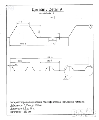 Преоценена покривна пластифицирана ламарина TR50, снимка 6 - Железария - 52217275