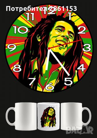 Стенен часовник+чаша-перфектният подарък-серия музика 2, снимка 5 - Стенни часовници - 31267429