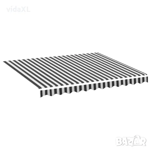 vidaXL Резервен плат за тента, антрацит и бяло, 300x250 см, полиестер（SKU: 311985）