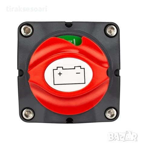 Въртящ се ключ-маса / прекъсвач на акумулатор – 12–48V, 275A, водоустойчив IP66, червен/черен, снимка 5 - Аксесоари и консумативи - 51033989