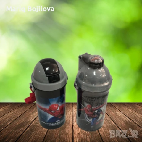 Бутилка за вода с любим анимационен герой, снимка 1