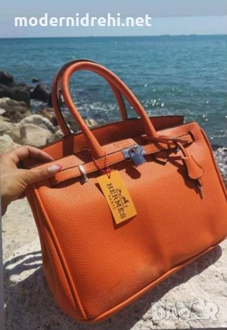  Дамска чанта Hermes оранжева 
