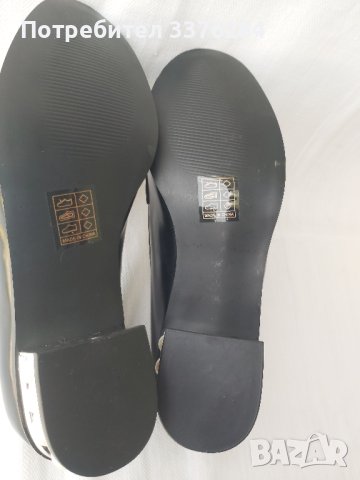 НОВИ Черни кожени елегантни обувки с перли, снимка 17 - Дамски елегантни обувки - 40488526