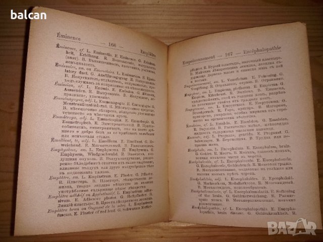 Речник за лекарските названия от д-р М. Русев 1894 г., снимка 4 - Чуждоезиково обучение, речници - 37621630
