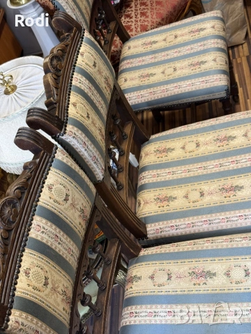 красив ретро комплект от 6 баварски стола, снимка 5 - Антикварни и старинни предмети - 54180870