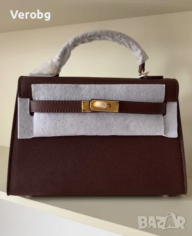 Нова чанта Hermes Kelly mini 19cm, снимка 2 - Чанти - 55779795