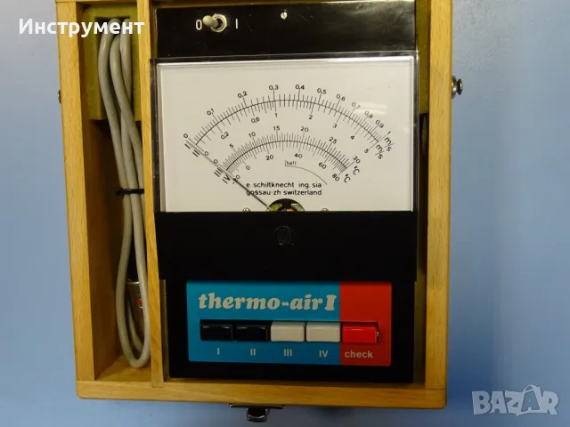 Стрелкови термометър e.schiltknecht ing.sia Termo-air I, снимка 2 - Други машини и части - 49128715