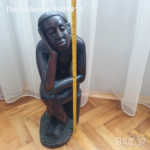 Масивна абаносова фигура от цяло дърво, снимка 9 - Антикварни и старинни предмети - 50828810