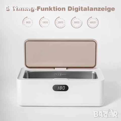 SWAREY 500ML Ултразвуково почистващо устройство 45000Hz с кошница и 5 времеви настройки  НОВО, снимка 1