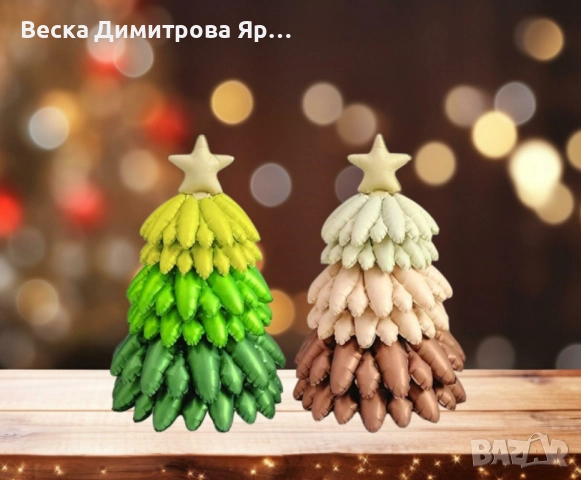Коледни балони 7 части 3D Коледни елхи – Перфектната декорация за празнично парти, снимка 2 - Други - 52262656