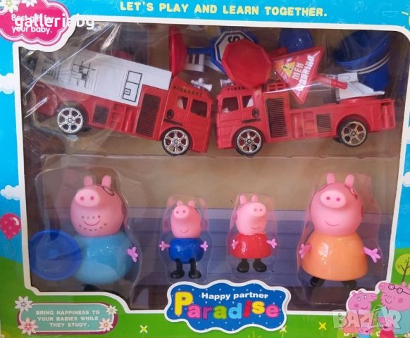 Комплект с пожарни на Прасето Пепа (Peppa Pig)