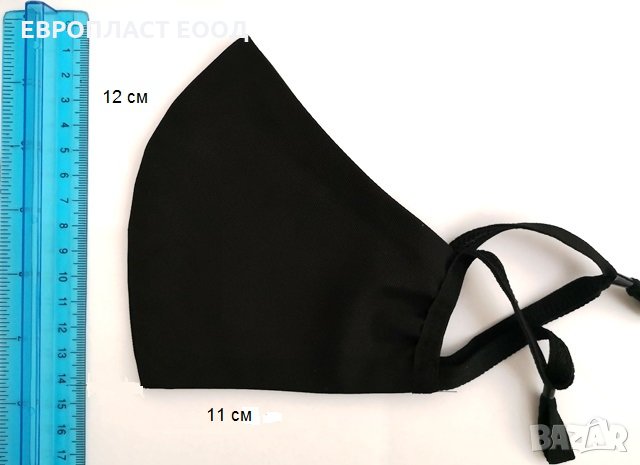 Протектор за лице -текстил-черен М, снимка 2 - Други - 30153577