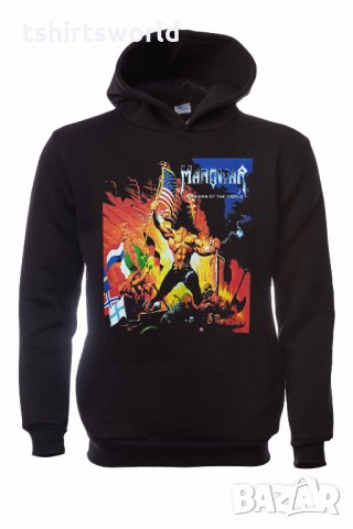 Нов мъжки суичър с дигитален печат на музикалната група Manowar, Меноуър, снимка 9 - Суичъри - 31912210