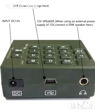 Звуков имитатор DK1526 - 20W Mix, двоен звук за лов на дивеч, бекас и хищници , снимка 5 - Ловно оръжие - 55784516