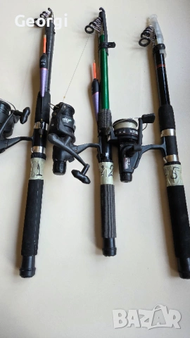 Стари Рибарски Въдици, Спининги, Пръчки  с машинки, макари. 