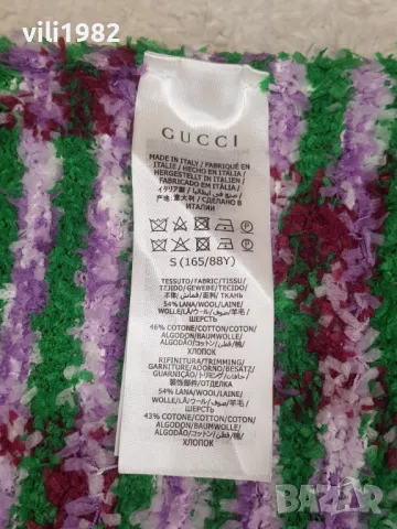 Дамски летен цветен пуловер с къс ръкав Gucci размер S, снимка 4 - Блузи с дълъг ръкав и пуловери - 49445488