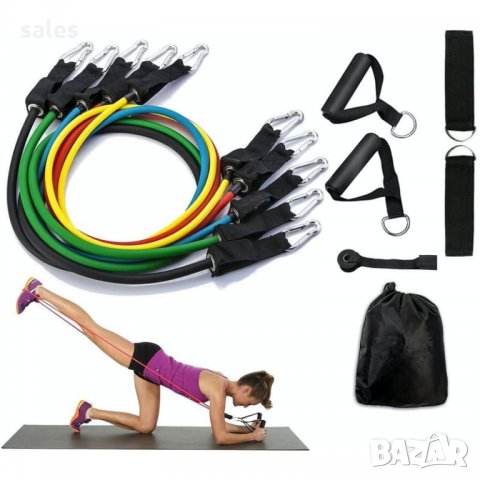 Комплект фитнес ластици за трениране, снимка 1 - Фитнес уреди - 30671217