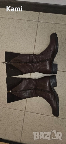 Топли кафяви ботуши, естествена кожа, номер 37, снимка 15 - Дамски ботуши - 52682509