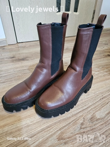 Стилни кафяви боти Mango, снимка 6 - Дамски боти - 52314727