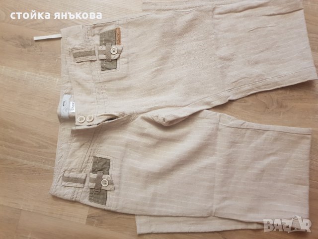 Продавам ленен бежов панталон ЛУЦИ, снимка 2 - Панталони - 33976780