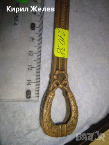 Ар НУВО ФРЕНСКО БРОНЗОВО АРИСТОКРАТИЧНО КРИСТАЛНО ОГЛЕДАЛО с РЪЧНА ВЕЗБА и ПЛОЧКИ СЛОНОВА КОСТ 21038, снимка 6 - Антикварни и старинни предмети - 38258153