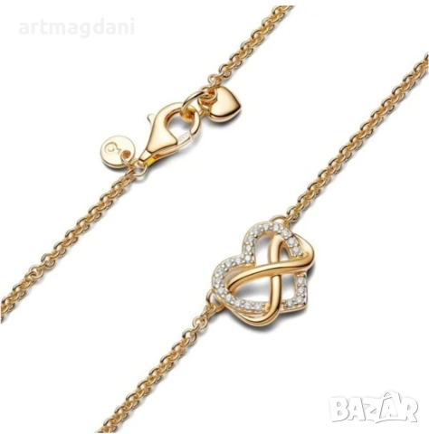 Pandora Колие "Безкрайна любов" , снимка 4 - Колиета, медальони, синджири - 52832485