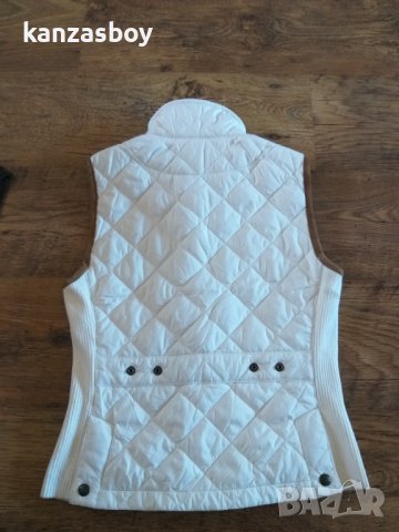 Polo Ralph Lauren Equestrian Vest Suede Trim White Quilted Full Zip - страхотен дамски елек , снимка 9 - Елеци - 42925510