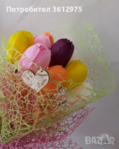 Букет лалето от ароматен сапун