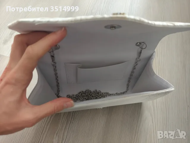 официална чанта / клъч сребърна, снимка 2 - Чанти - 56451611