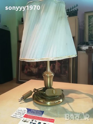 нощна лампа-мед/месинг-внос швеция 35х22см, снимка 12 - Колекции - 29850261