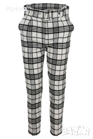 Дамски кариран панталон, снимка 1 - Панталони - 44805793