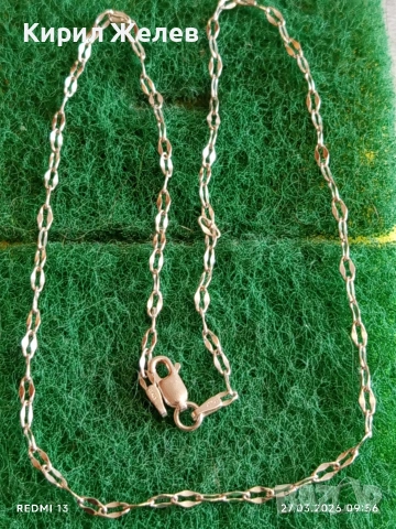 Сребърно синджирче,ITALI нежно финно подходящ аксесоар за ежедневието , снимка 6 - Колиета, медальони, синджири - 53993115